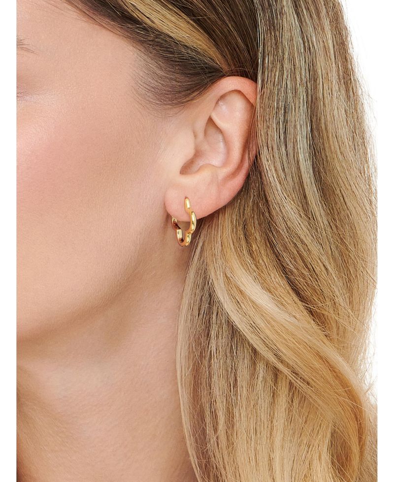 Clover Hoop Earrings in Plated Sterling