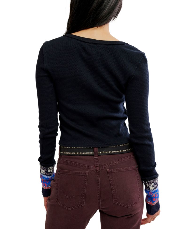 Women's We The Free Noa Long-Sleeve Scoop-Neck Fitted Cardigan Sweater