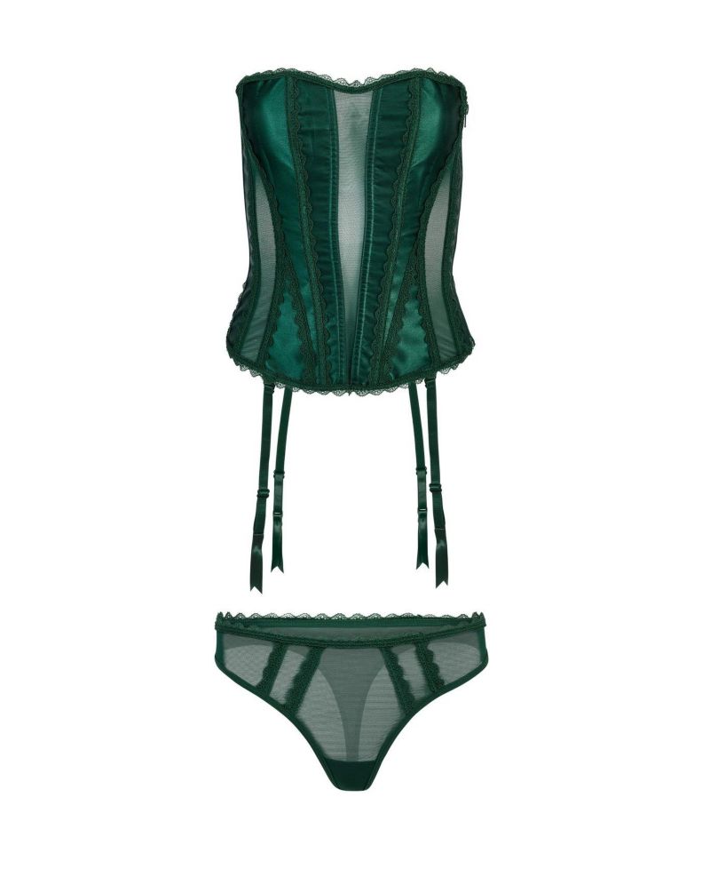 Women's Serene Corset and Thong Set