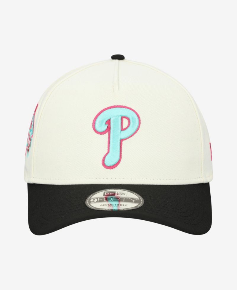 Men's Cream Philadelphia Phillies Stadium Chrome 9FORTY A-Frame Adjustable Hat