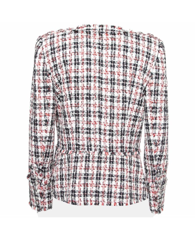 Women's Tweed Button Embellished Jacket