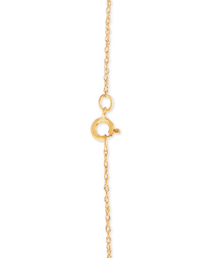 Jade (19mm) & Diamond Accent Heart 18" Pendant Necklace in 10k Gold