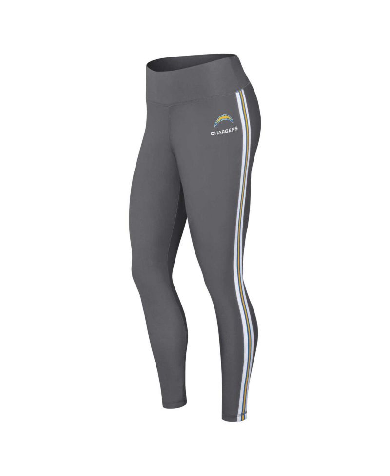 Women's Charcoal Los Angeles Chargers Color Block Leggings