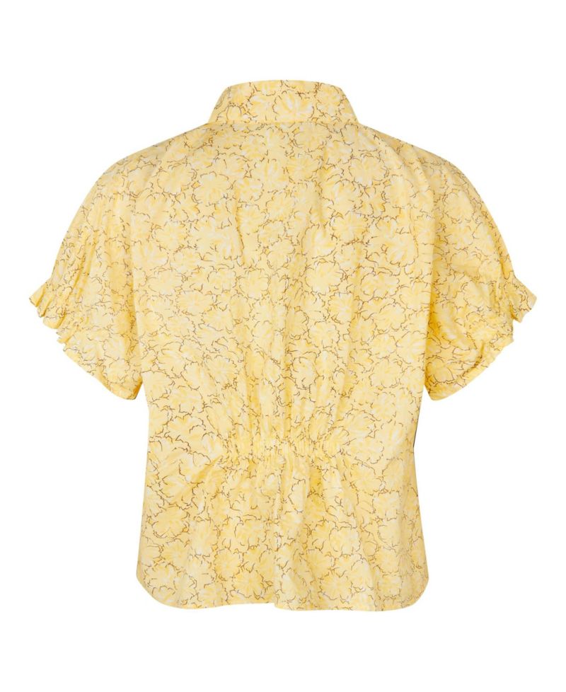 Women's MaIndorix Floral Short-Sleeve Ruffle-Cuff Shirt