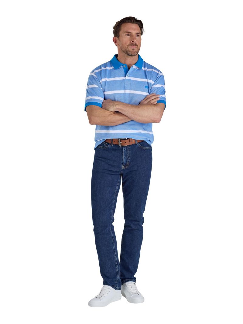 Men's Birdseye Stripe Polo Shirt