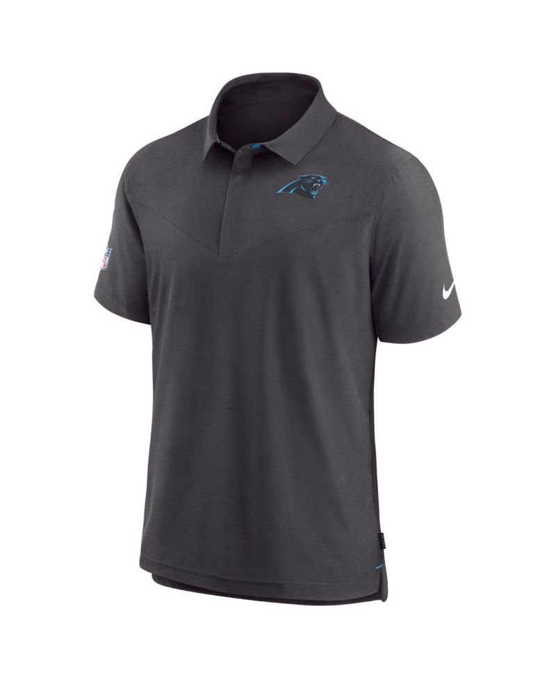 Men's Black Carolina Panthers Sideline Lockup Performance Polo