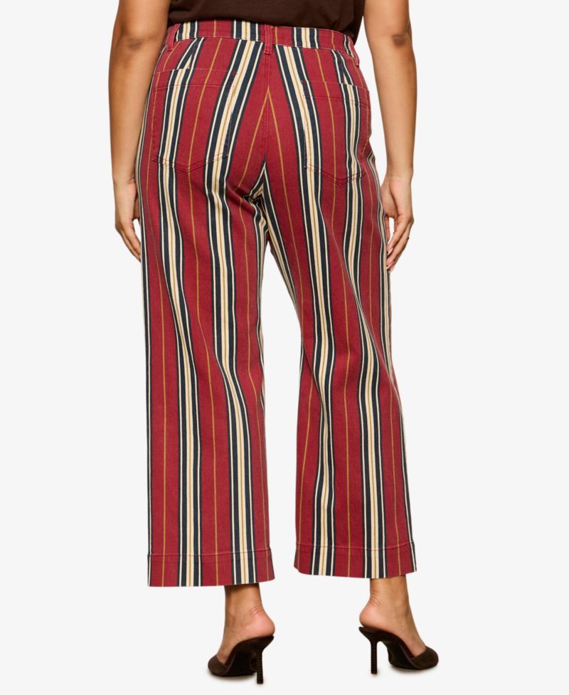 Petite Mid-Rise Wide-Leg Stretch Jeans