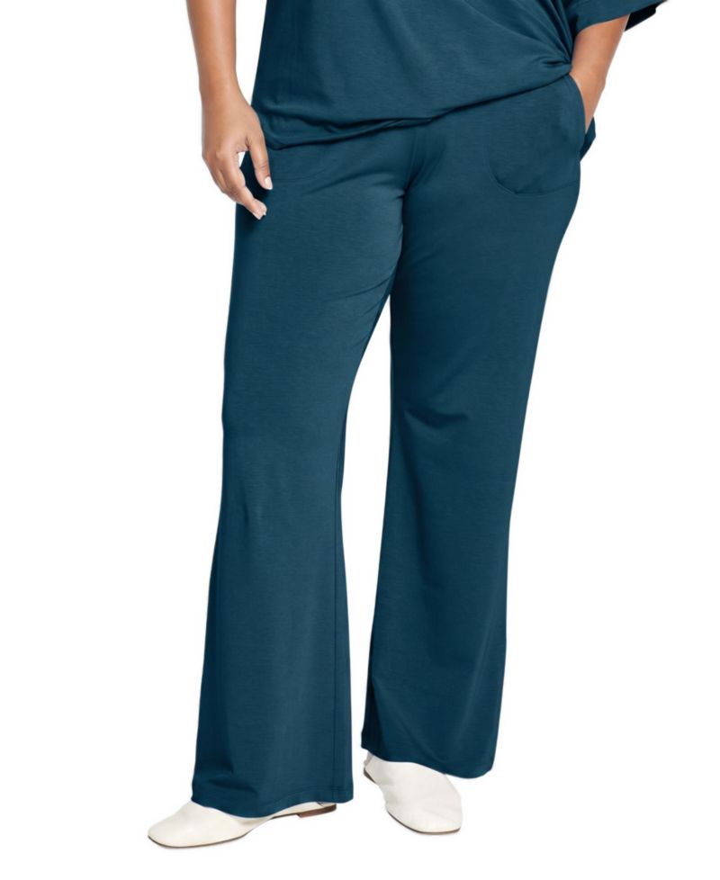 Plus Size Ultimates Wide-Leg Lounge Pull-On Pants