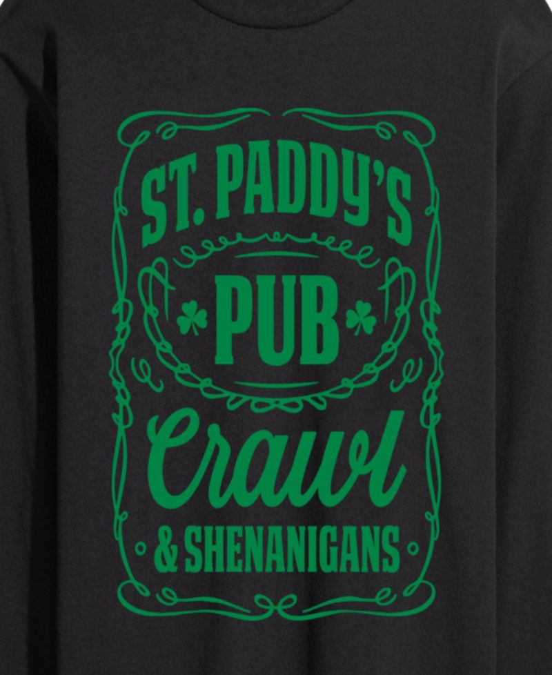 Men's Instant Message St. Paddy's Pub Crawl Long-Sleeve Graphic T-Shirt