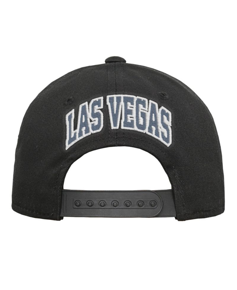 Big Boys and Girls Black Las Vegas Raiders Pre-Curved Snapback Hat