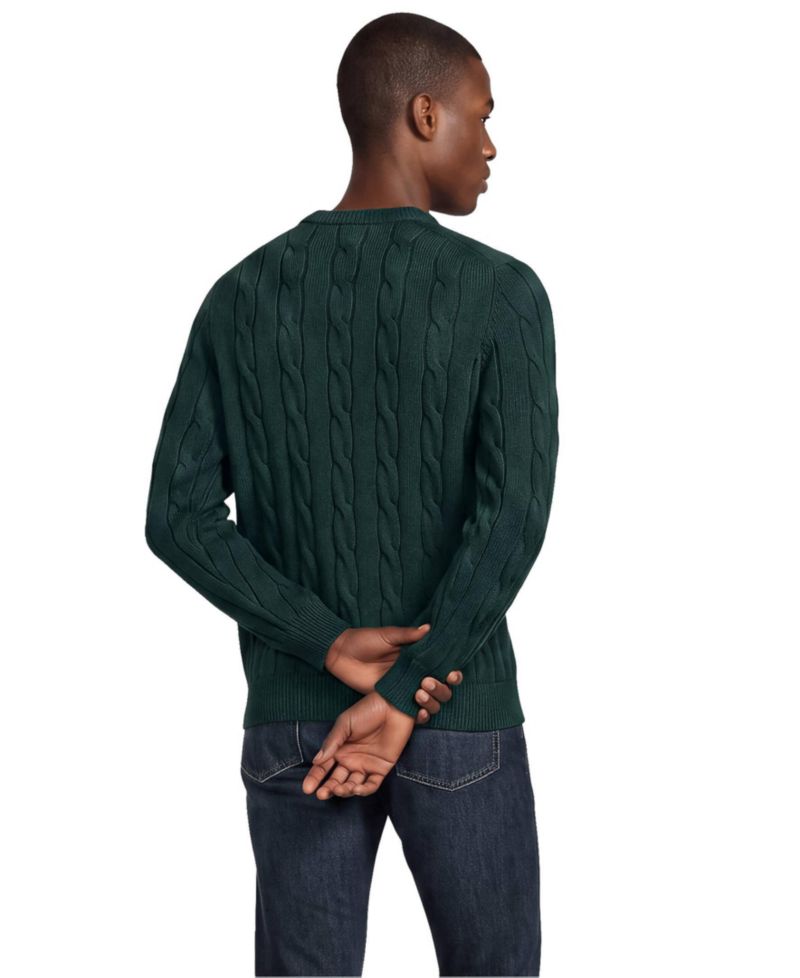 Men's Long Sleeve Drifter Cable Crewneck Sweater