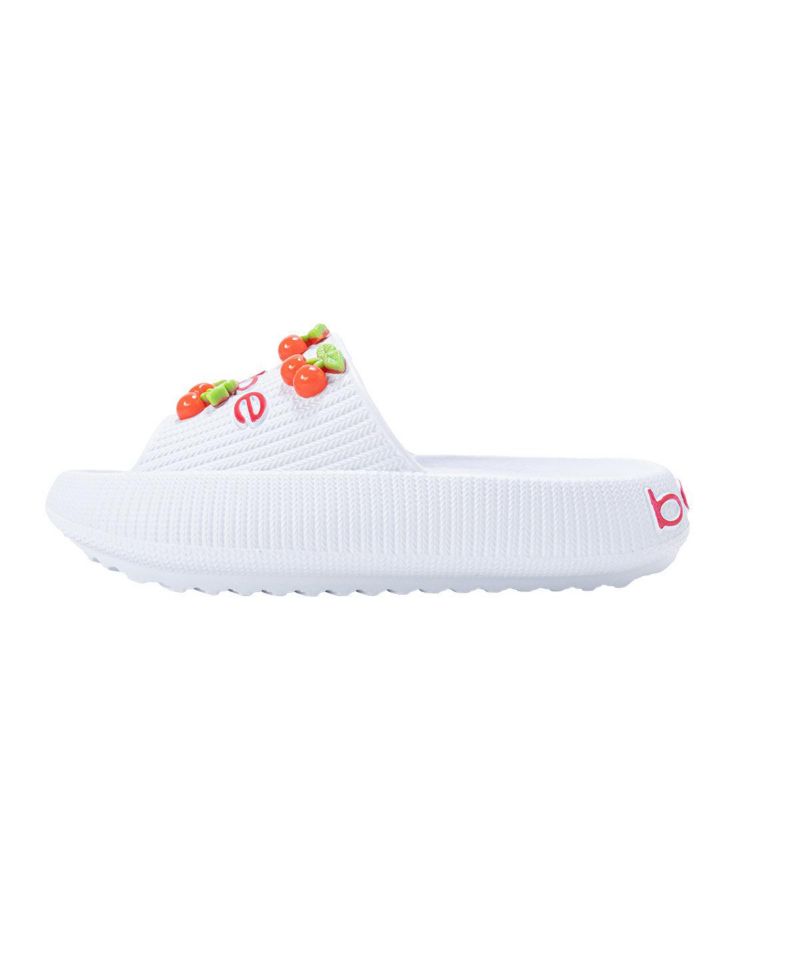 Little Girls Girls EVA Slide - Lightweight Comfy Slide Sandals with Cherry Charms