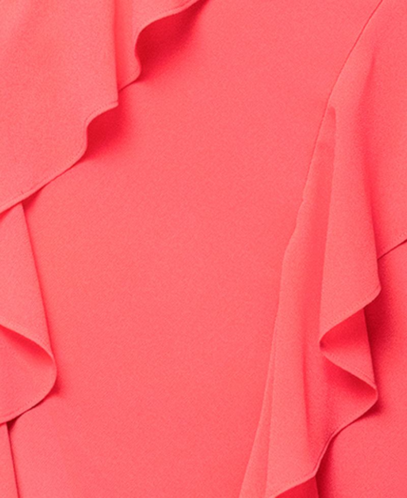 Petite Ruffle Detail Sweetheart Neck Maxi Dress