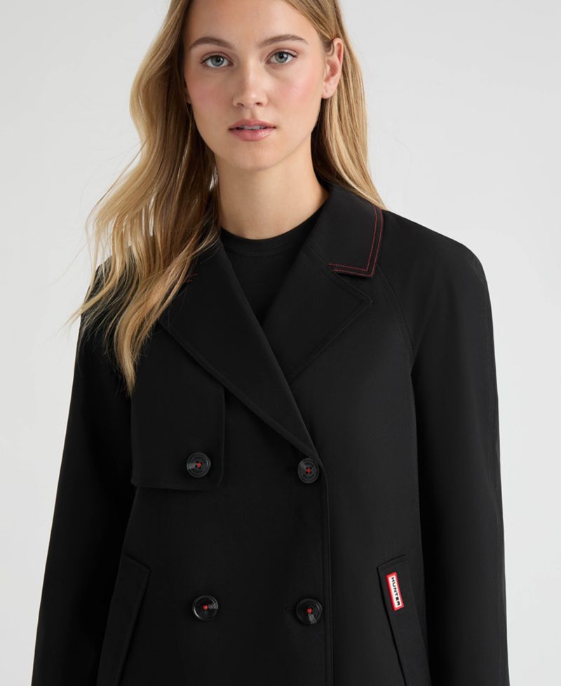 Women's Double Breasted Short Trench Jacket