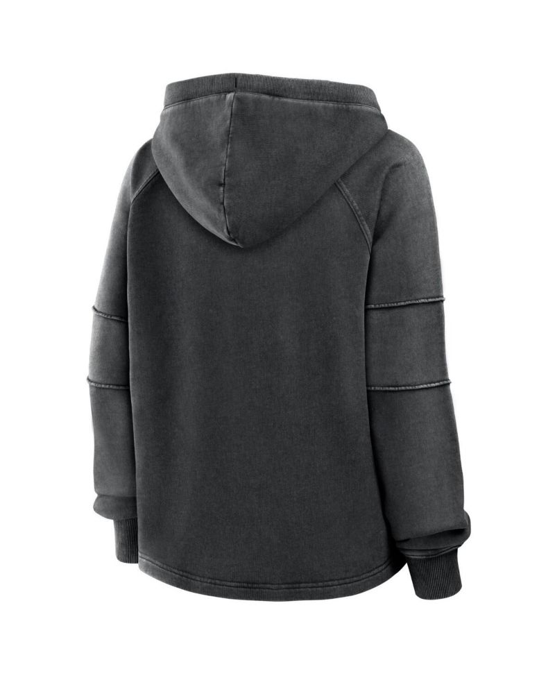 Women's Black Kansas City Chiefs Oversized Raglan Gridiron Hoodie