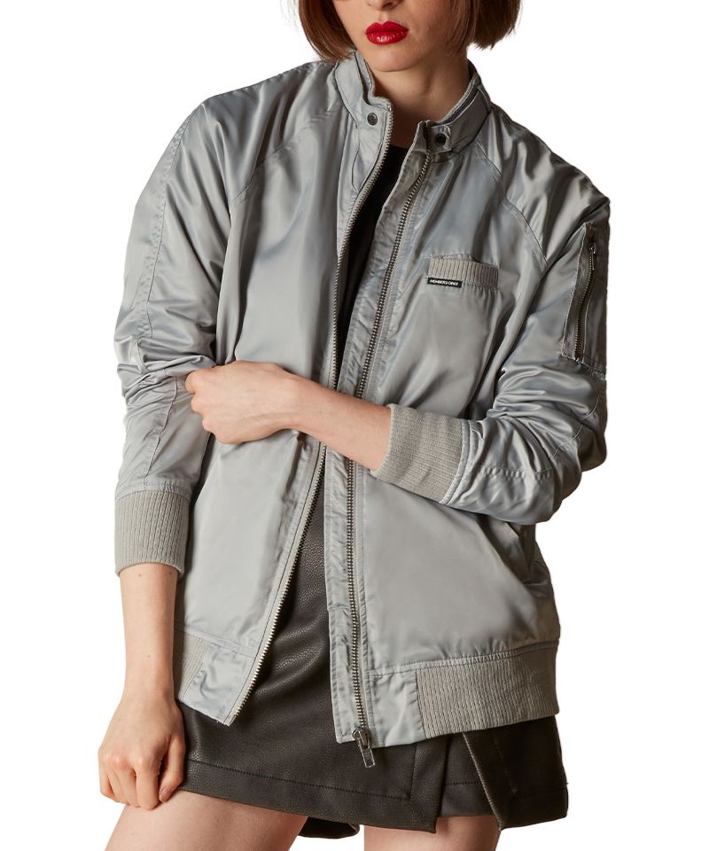 Women's Satin Bomber Jacket