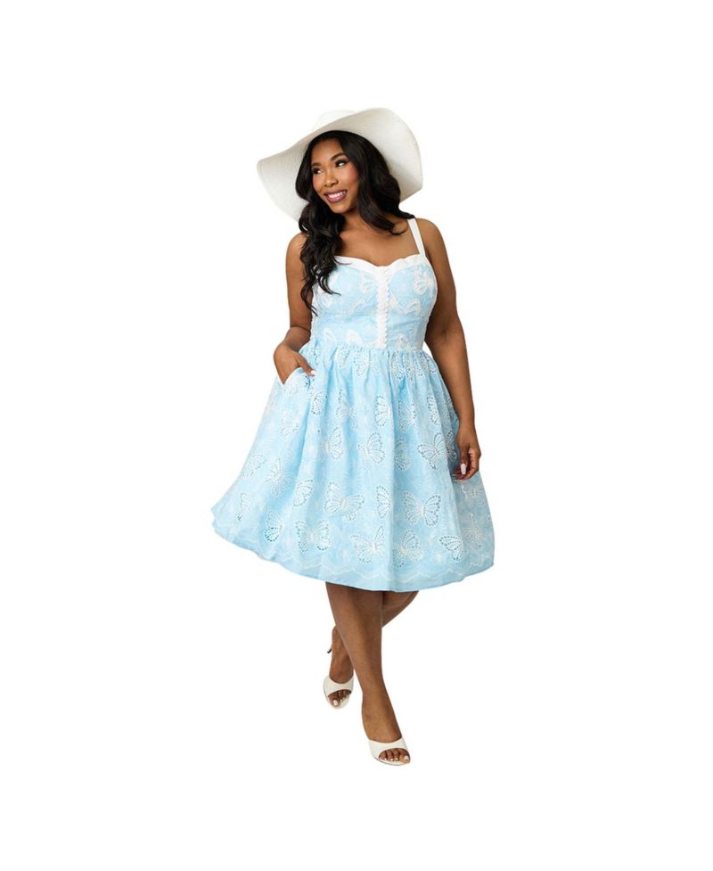 Plus Size 1950s Sleeveless Swing Dress