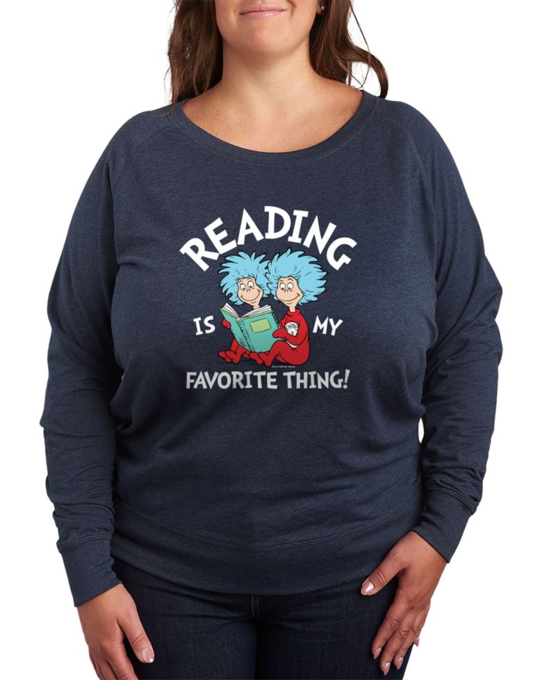 Plus Size Dr. Seuss Reading Is My Favorite Thing Graphic Sweatshirt