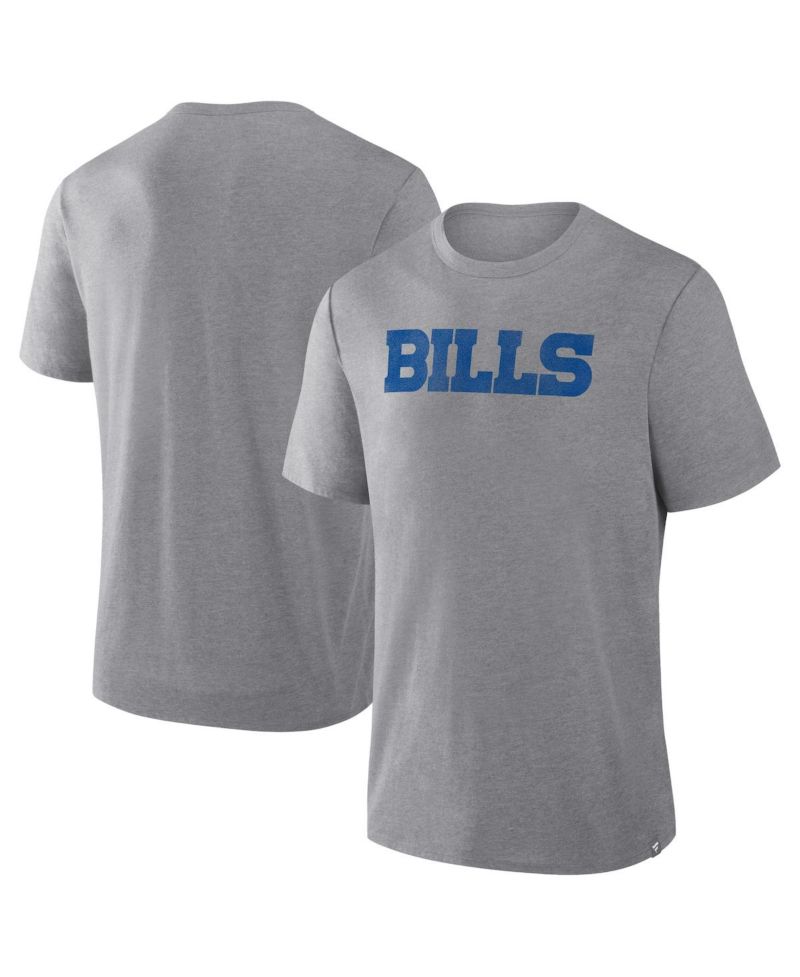Men's Heather Gray Buffalo Bills Pass Rush Tri-Blend T-Shirt
