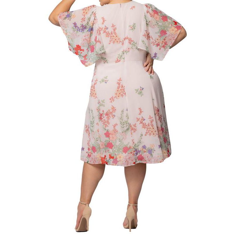 Plus Size Breezy Border Print Cocktail Dress