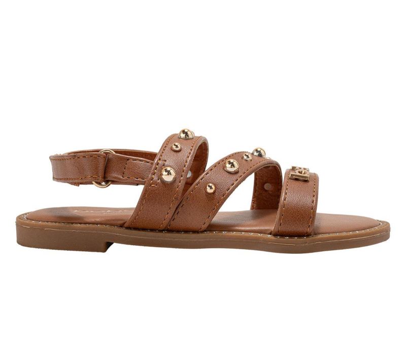 Little Girls fashion Sandals with Dome Stud Logo hw