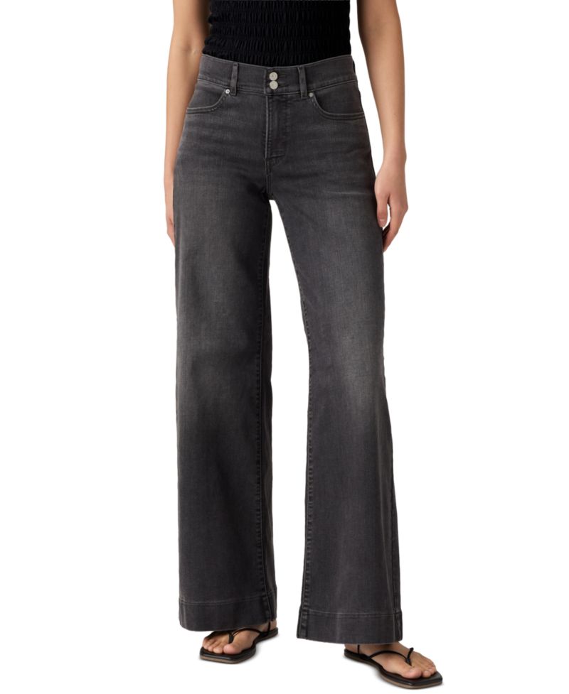 Women's 318 Mid-Rise Double-Button Wide-Leg Jeans