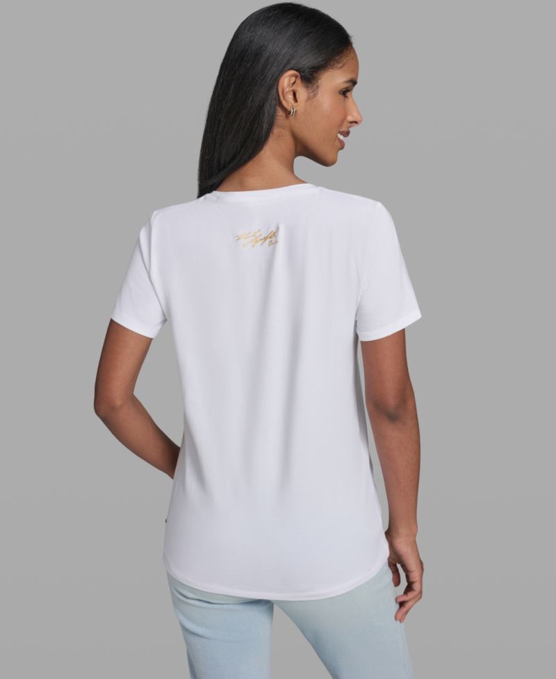 Women's Eiffel Tower Logo Short-Sleeve T-Shirt