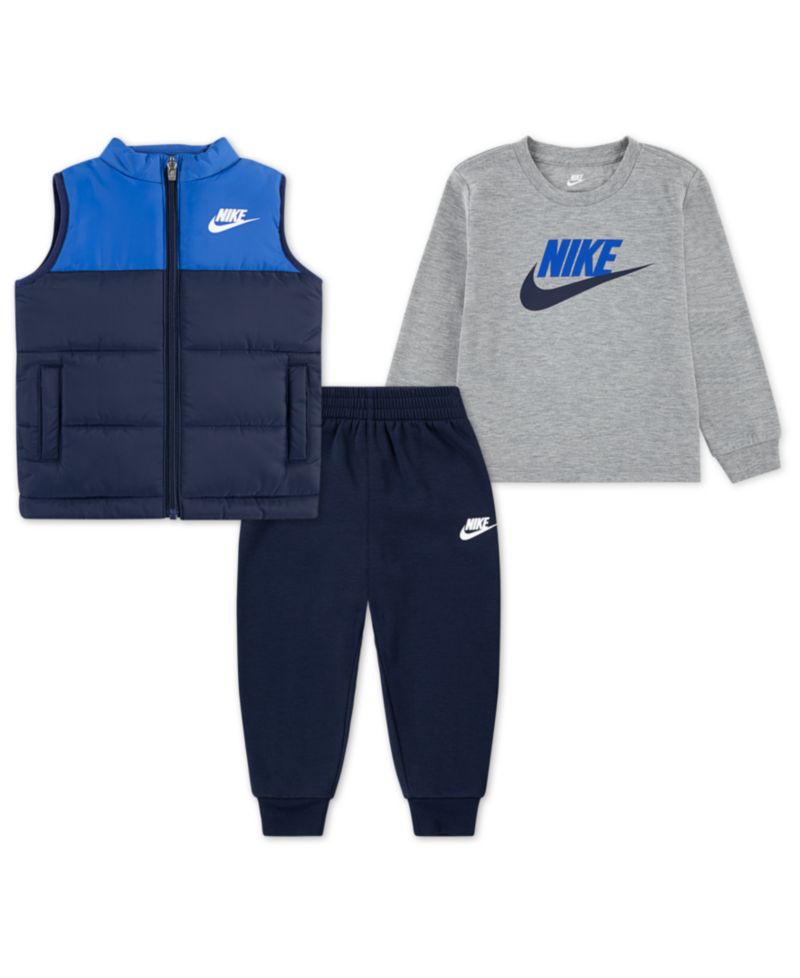 Boys' 2T-7 Crewneck T-shirt, Vest and Pants, 3-Piece Set