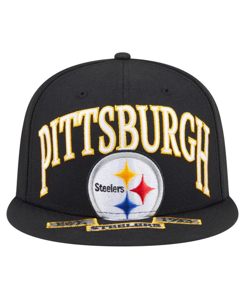 Men's Black Pittsburgh Steelers Oversized 59FIFTY Fitted Hat