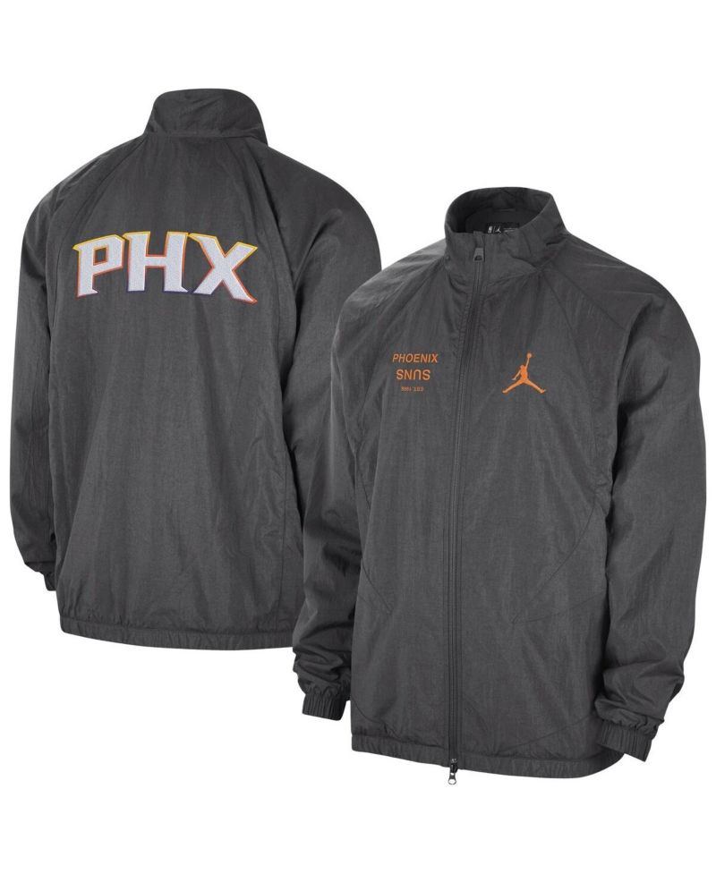 Men's Gray Phoenix Suns Courtside Statement Edition Jumpman Jam Full-Zip Jacket