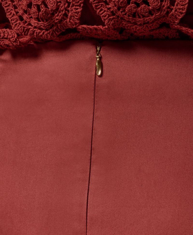 Women's Back Zipper Pleated Midi Skirt