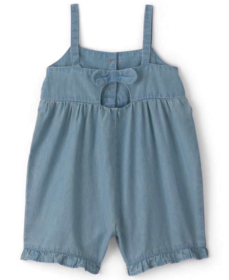 Baby Girls' Chambray Sleeveless Romper