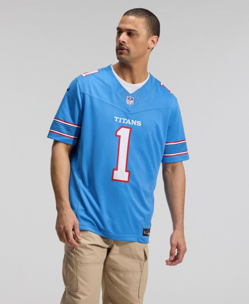 Men's Cameron Ward Light Blue Tennessee Titans Vapor F.U.S.E. Stitched Limited Jersey