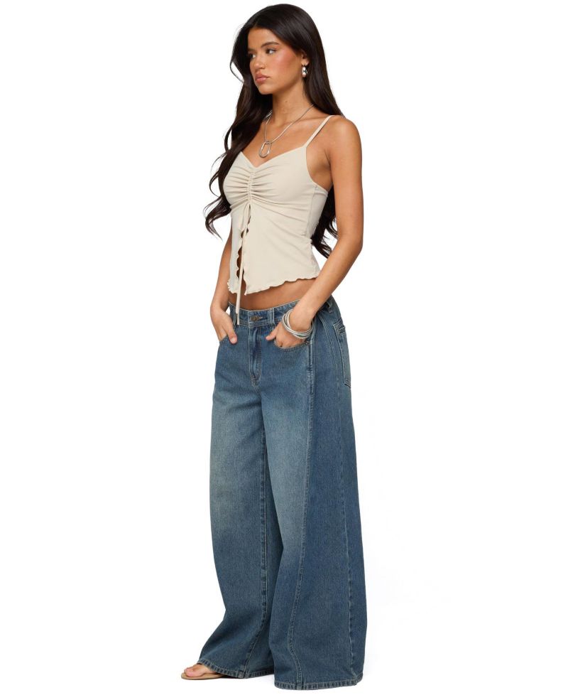 Women's Landon Drawstring Split Front Top