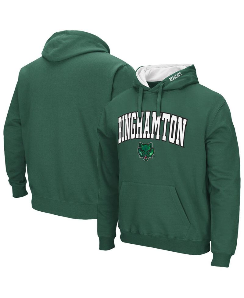 Men's Green Binghamton Bearcats Arch Logo 3.0 Pullover Hoodie
