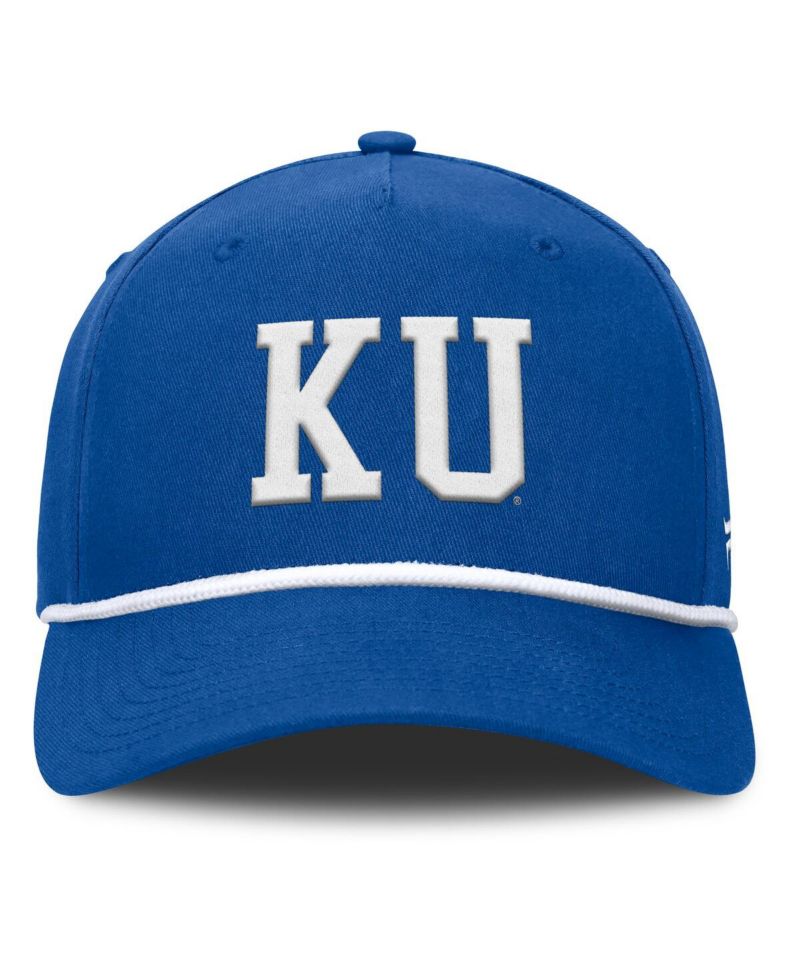 Men's Royal Kansas Jayhawks Foul Ball Rope Adjustable Hat