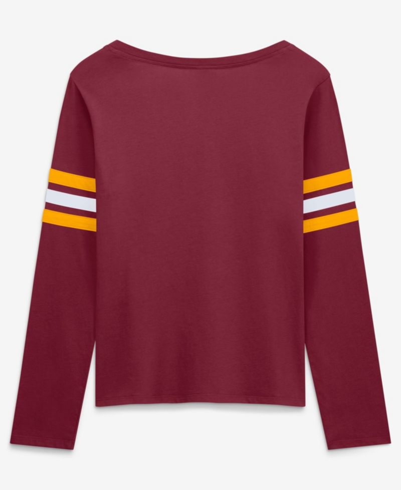 Women's Burgundy Washington Commanders Team First Coverage Scheme Lace-Up Long Sleeve T-Shirt