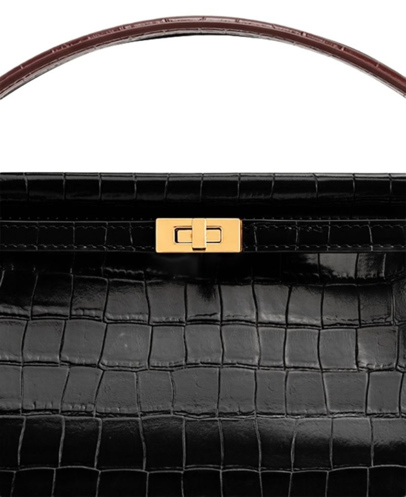 Carmen Embossed Pattern Small Top Handle Satchel Handbag