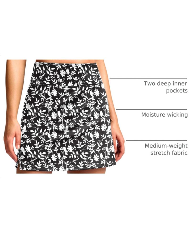 16 Inch High Waist Skorts With Pockets Stretch Athletic Workout Skirt