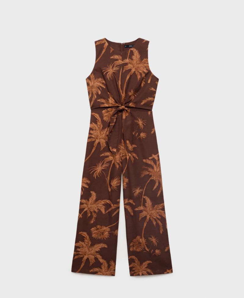 Women's Cut Out Knot Detail Lyocell Jumpsuit
