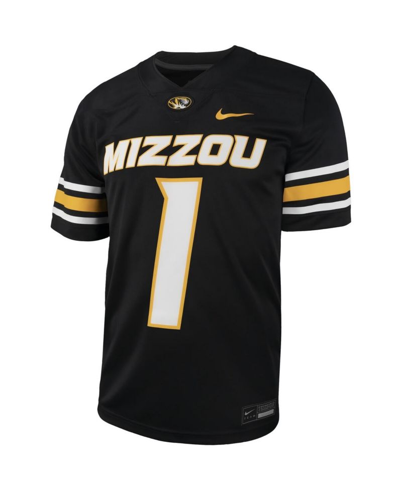 Men's #1 Black Missouri Tigers Untouchable Football Replica Jersey