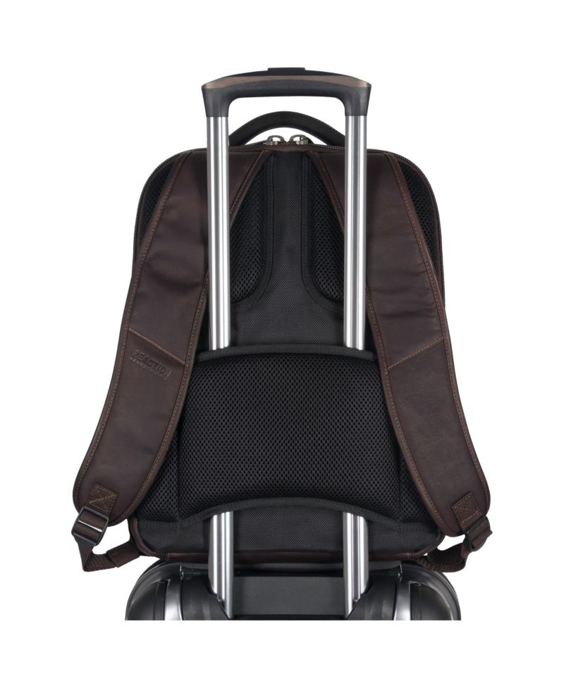 Full-Grain Colombian Leather 16" Laptop Tablet Travel Backpack
