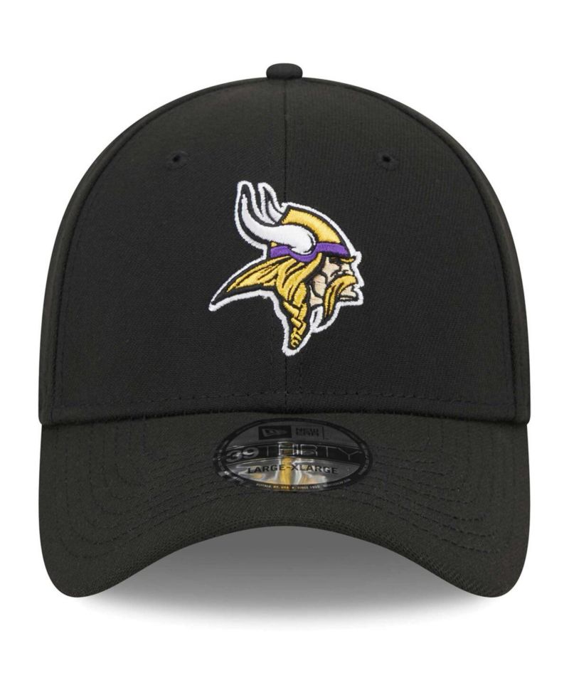 Men's Black Minnesota Vikings Main 39THIRTY Flex Hat