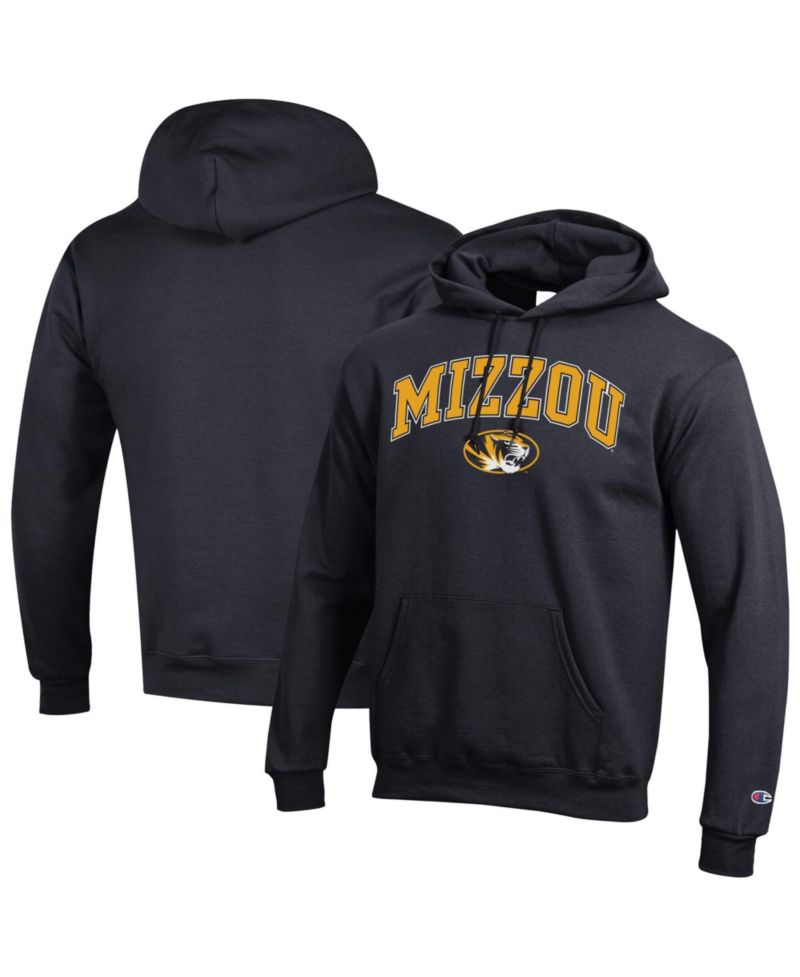 Men's Black Missouri Tigers Arch Over Logo Pullover Hoodie
