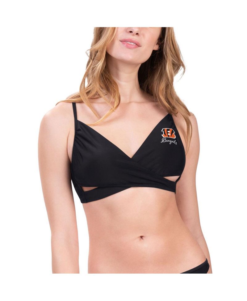 Women's Black Cincinnati Bengals Hall of Fame Bikini Top