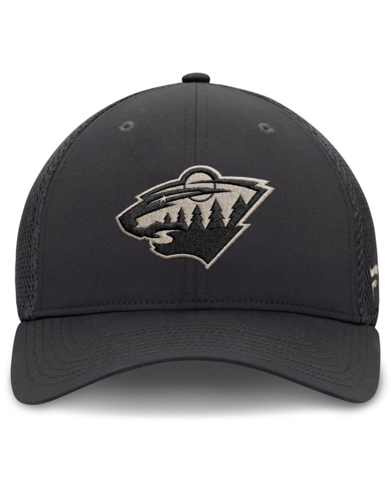 Men's Charcoal Minnesota Wild Road Meshback Stretch Hat