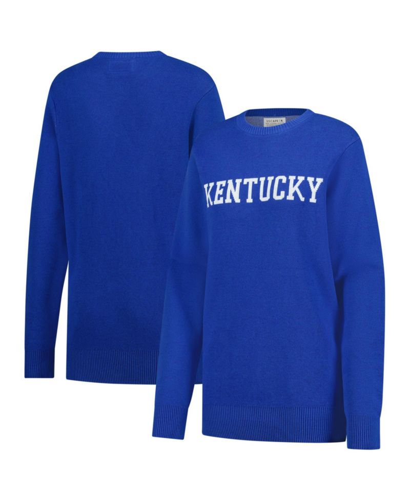 Men's and Women's Royal Kentucky Wildcats Renew Knit Vintage Sweater
