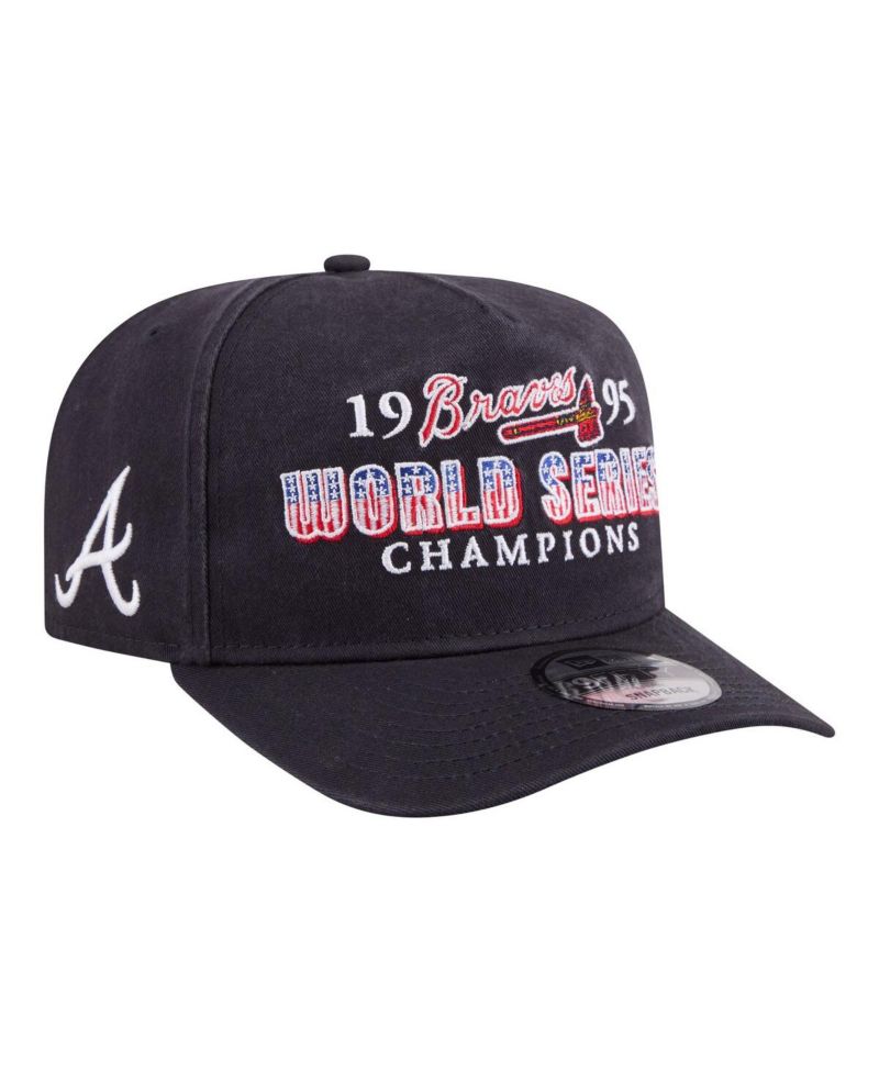 Men's Navy Atlanta Braves 1995 World Series Champions Historic 9FIFTY A-Frame Snapback Hat
