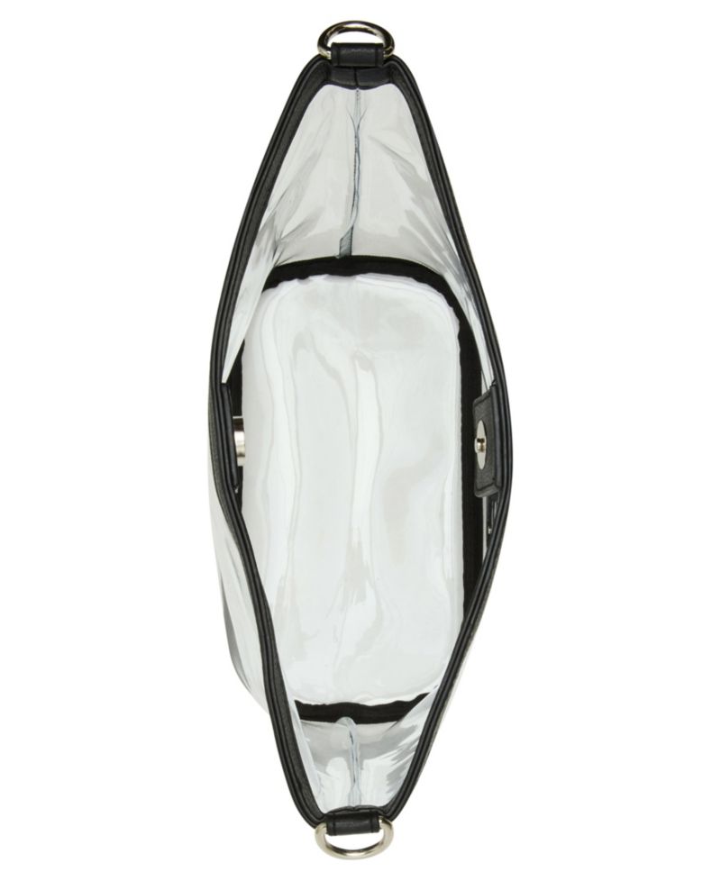 Cleo Clear Vinyl Small Bucket Crossbody Bag