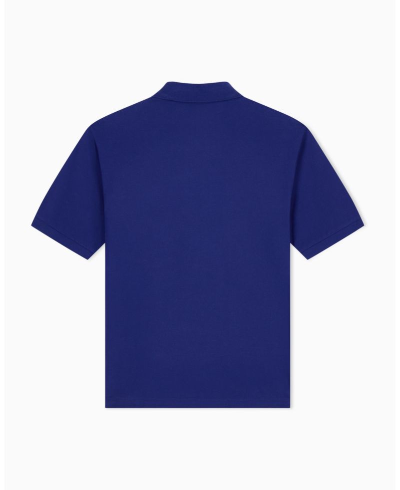 Men's Pique Color Block Polo Shirt